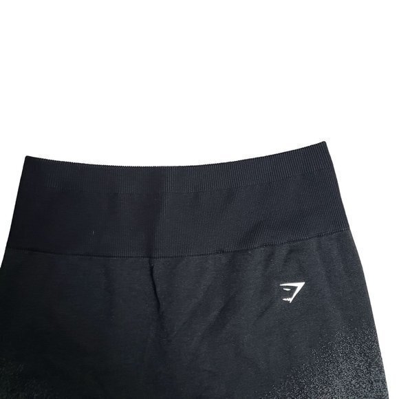 Gym Shark Womens Size Small Black Grey Adapt Ombre Seamless Cycling Shorts - Picture 3 of 5
